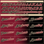 Custom Black Crimson-City Cream Gradient Fashion Performance T-Shirt