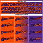 Custom Purple Orange-Black Gradient Fashion Performance T-Shirt