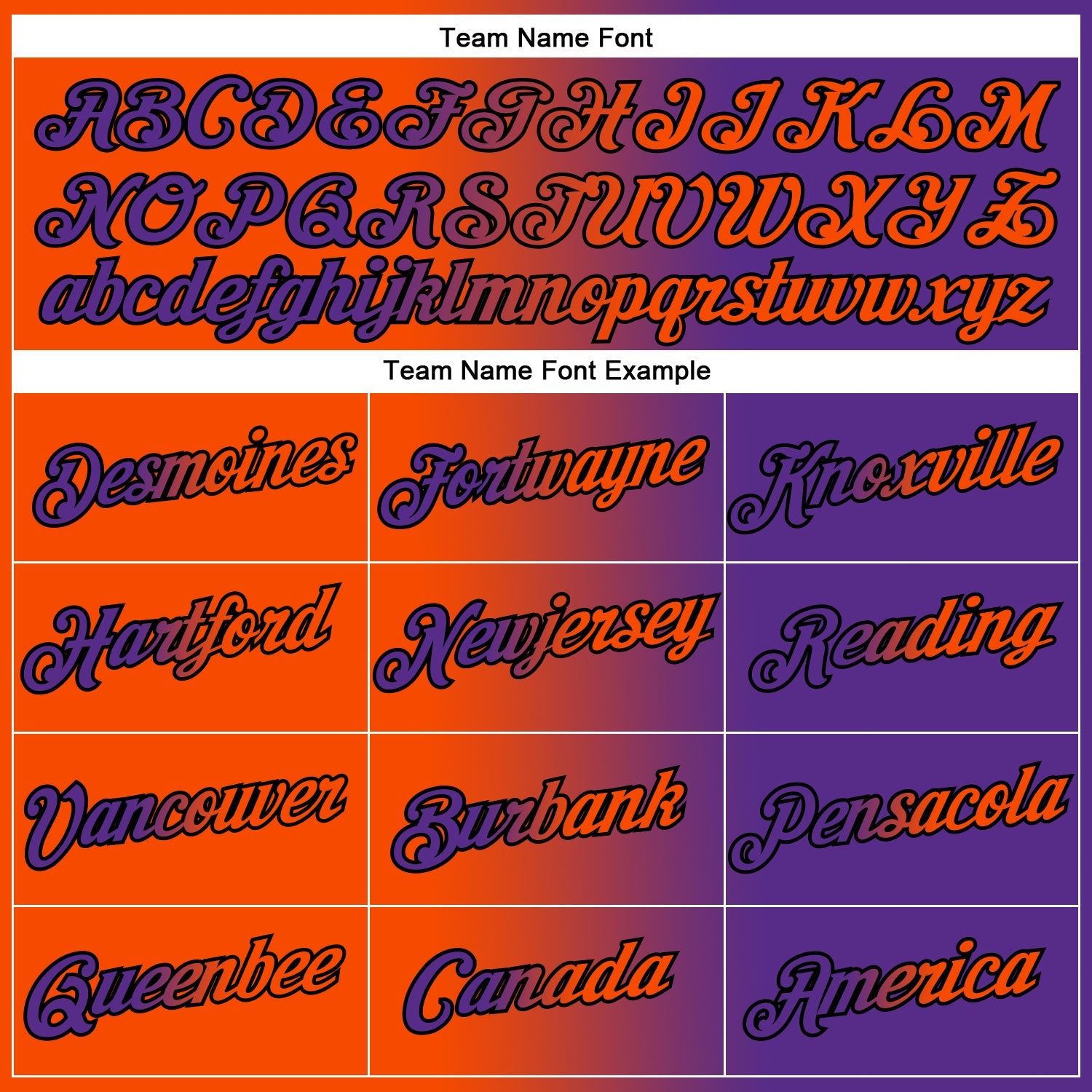 Custom Purple Orange-Black Gradient Fashion Performance T-Shirt