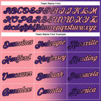 Custom Purple Medium Pink-Black Gradient Fashion Performance T-Shirt