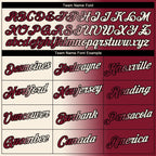 Custom Maroon Cream-Black Gradient Fashion Performance T-Shirt