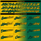 Custom Kelly Green Yellow-Black Gradient Fashion Performance T-Shirt