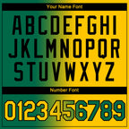 Custom Kelly Green Yellow-Black Gradient Fashion Performance T-Shirt