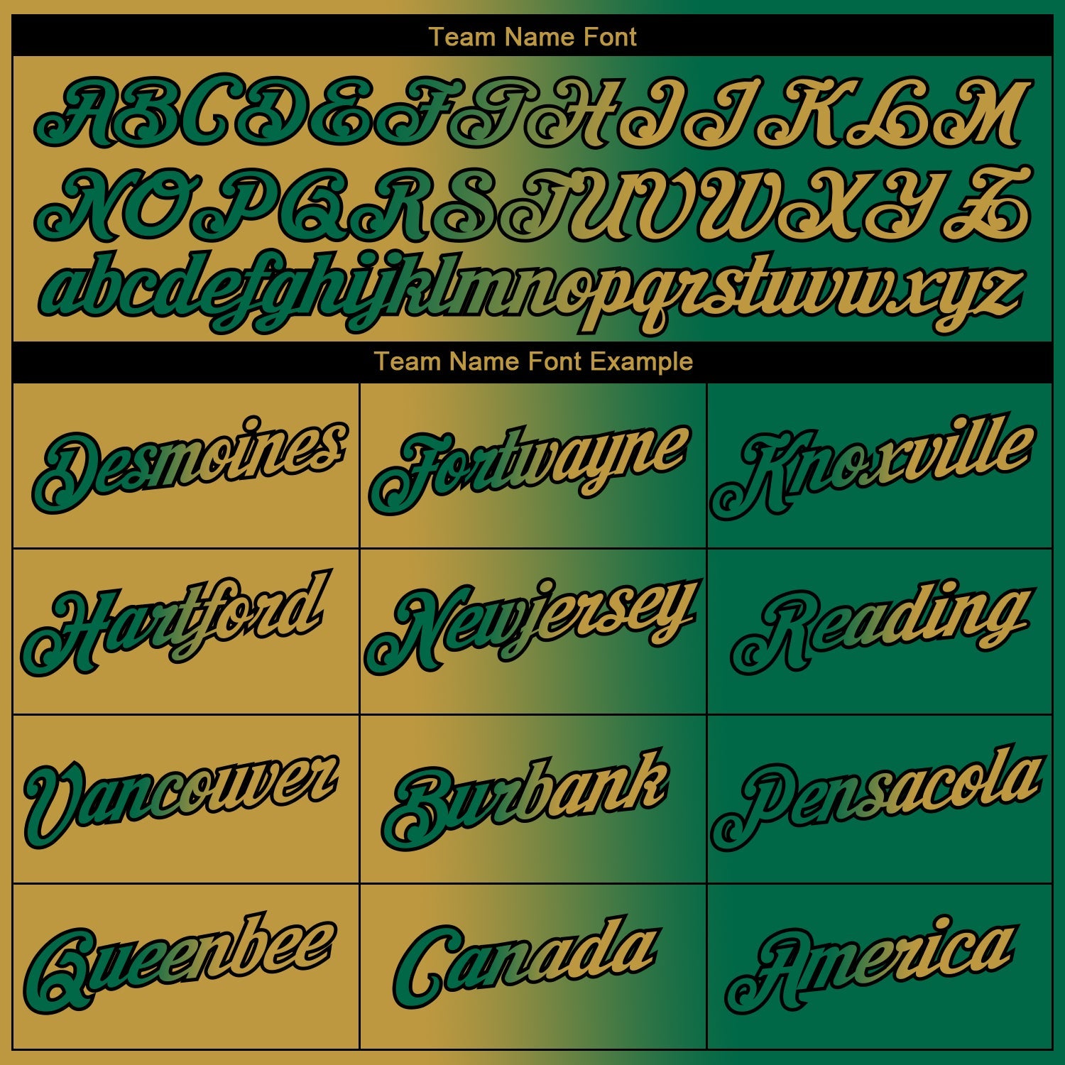 Custom Kelly Green Old Gold-Black Gradient Fashion Performance T-Shirt