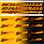 Custom Black Gold-Orange Gradient Fashion Performance T-Shirt