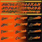 Custom Black Orange-Old Gold Gradient Fashion Performance T-Shirt