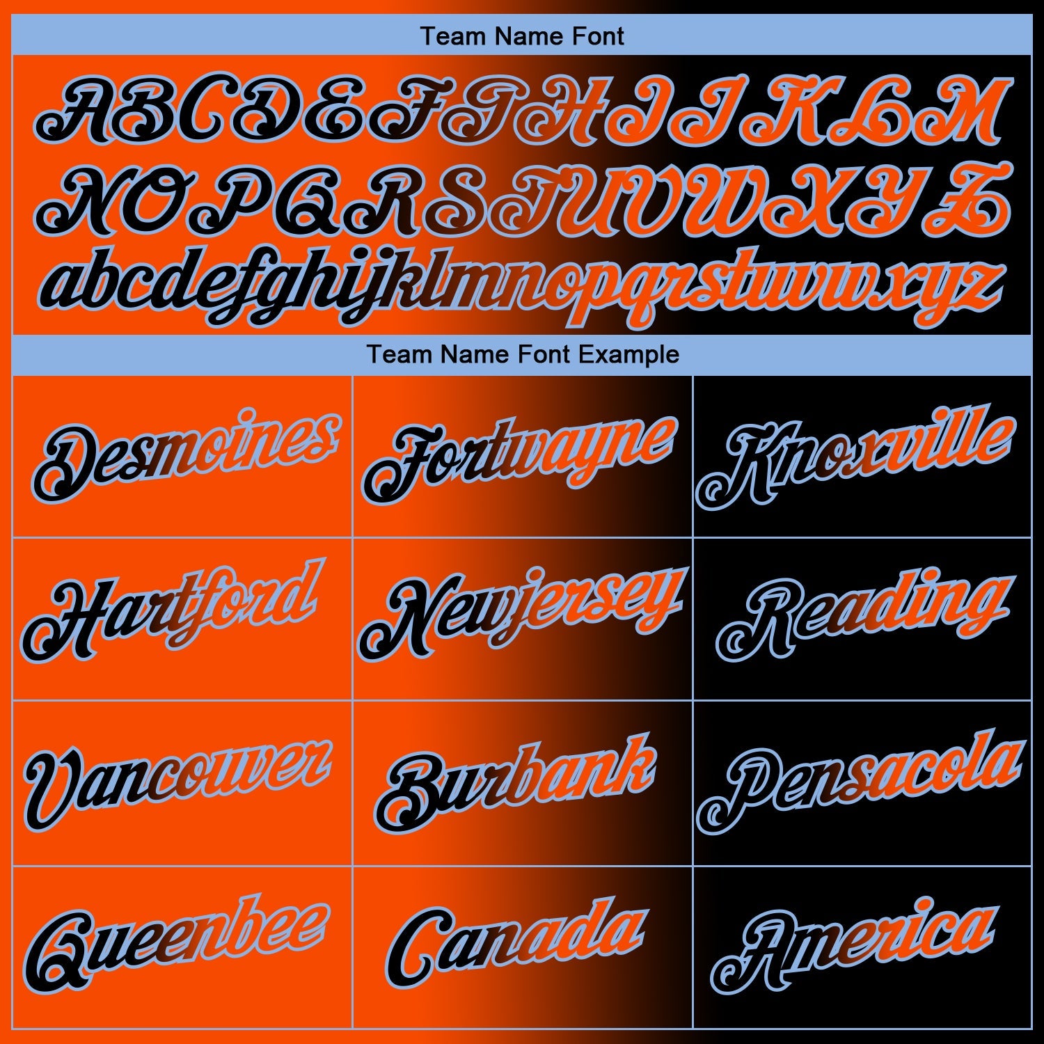 Custom Black Orange-Light Blue Gradient Fashion Performance T-Shirt