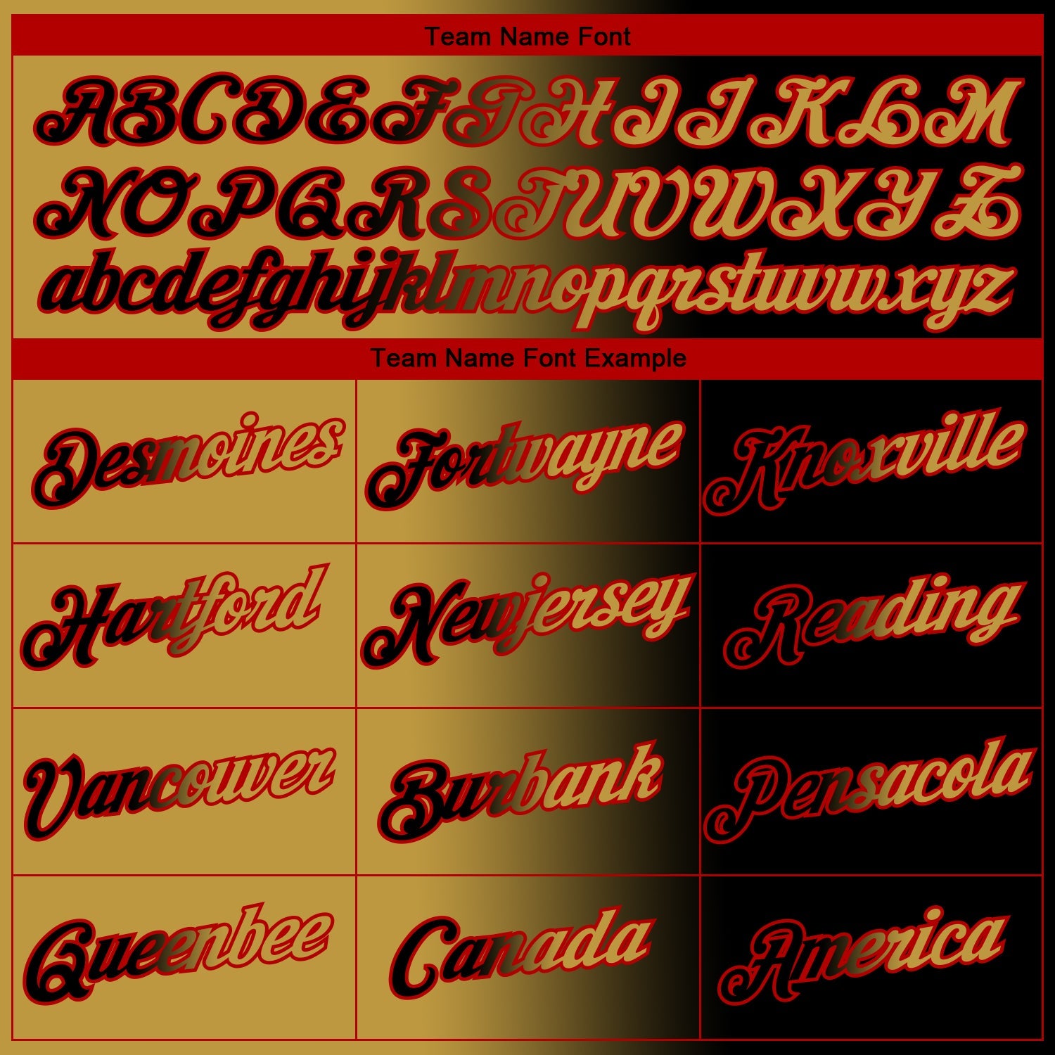 Custom Black Old Gold-Red Gradient Fashion Performance T-Shirt