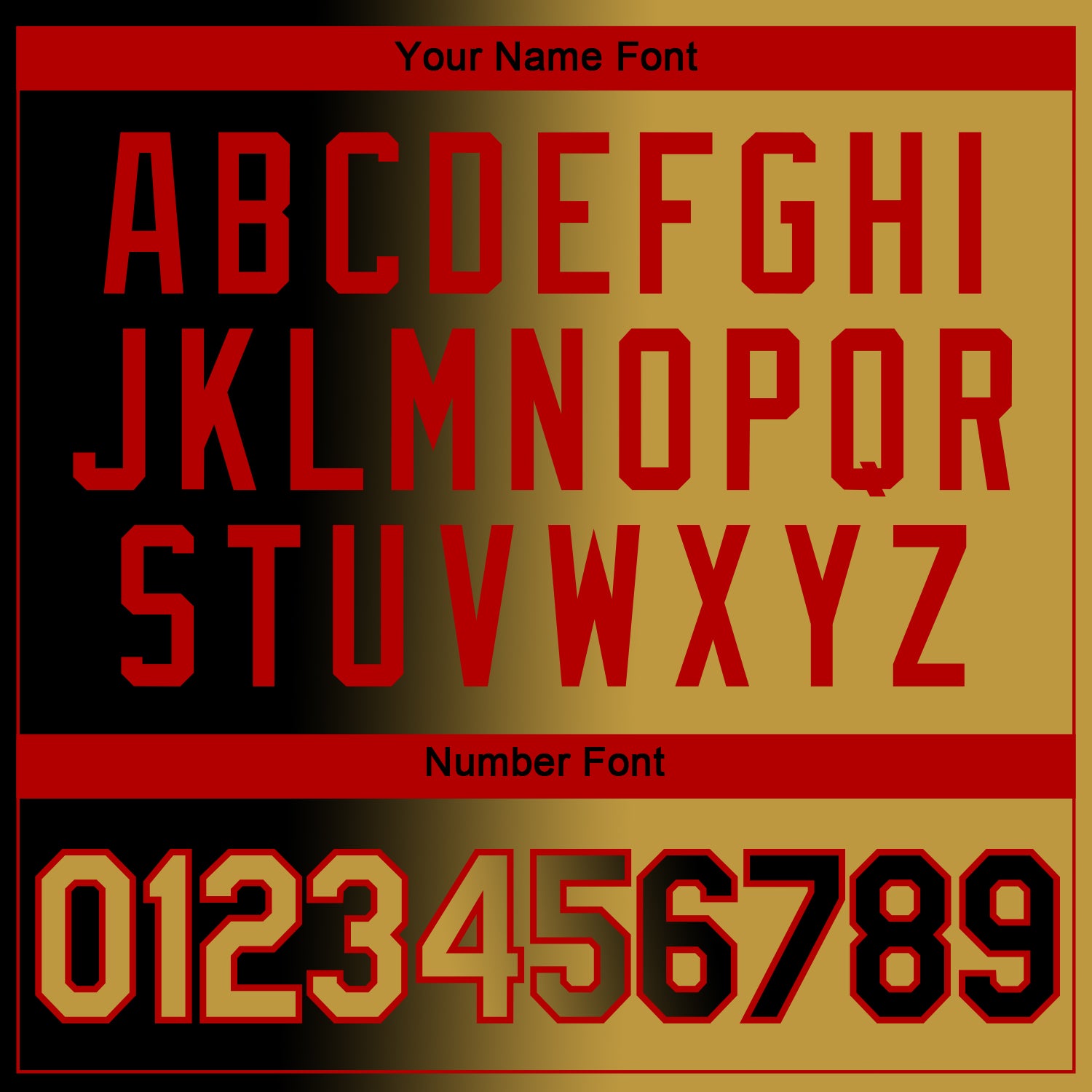 Custom Black Old Gold-Red Gradient Fashion Performance T-Shirt