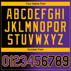 Custom Black Purple-Gold Gradient Fashion Performance T-Shirt