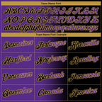 Custom Black Purple-Old Gold Gradient Fashion Performance T-Shirt