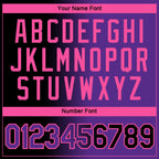 Custom Black Purple-Pink Gradient Fashion Performance T-Shirt