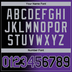 Custom Black Purple-Gray Gradient Fashion Performance T-Shirt