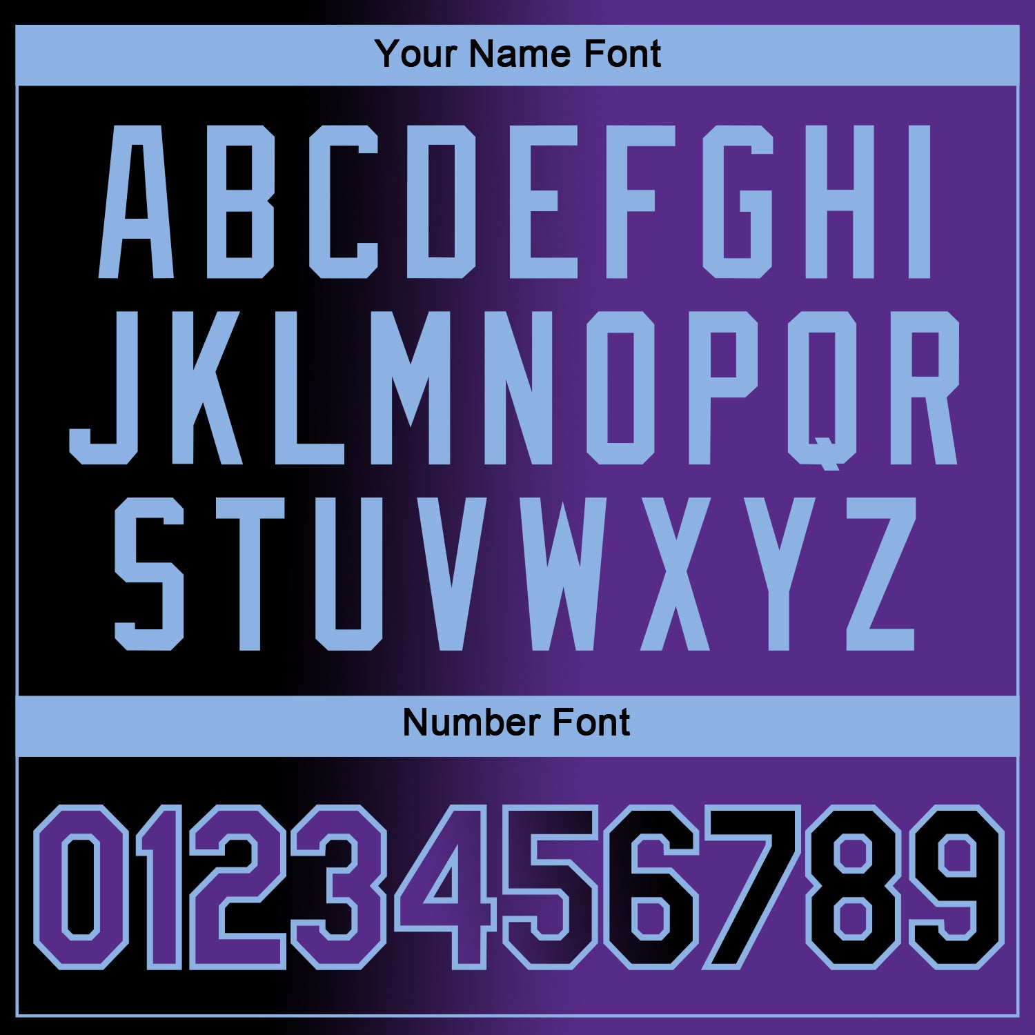 Custom Black Purple-Light Blue Gradient Fashion Performance T-Shirt