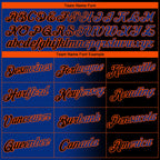 Custom Black Royal-Orange Gradient Fashion Performance T-Shirt