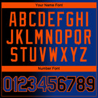 Custom Black Royal-Orange Gradient Fashion Performance T-Shirt