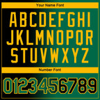 Custom Black Kelly Green-Gold Gradient Fashion Performance T-Shirt