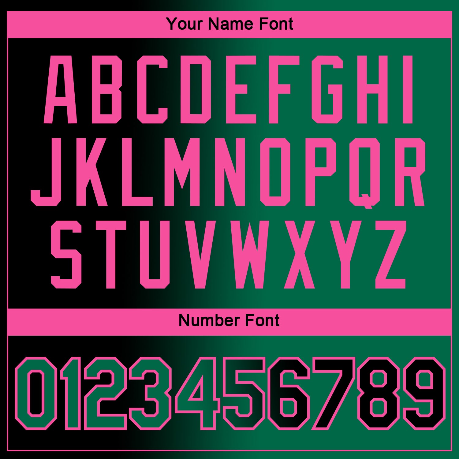 Custom Black Kelly Green-Pink Gradient Fashion Performance T-Shirt