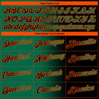 Custom Black Kelly Green-Orange Gradient Fashion Performance T-Shirt