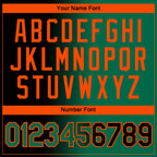 Custom Black Kelly Green-Orange Gradient Fashion Performance T-Shirt