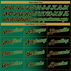 Custom Black Kelly Green-Old Gold Gradient Fashion Performance T-Shirt