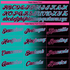 Custom Black Aqua-Pink Gradient Fashion Performance T-Shirt