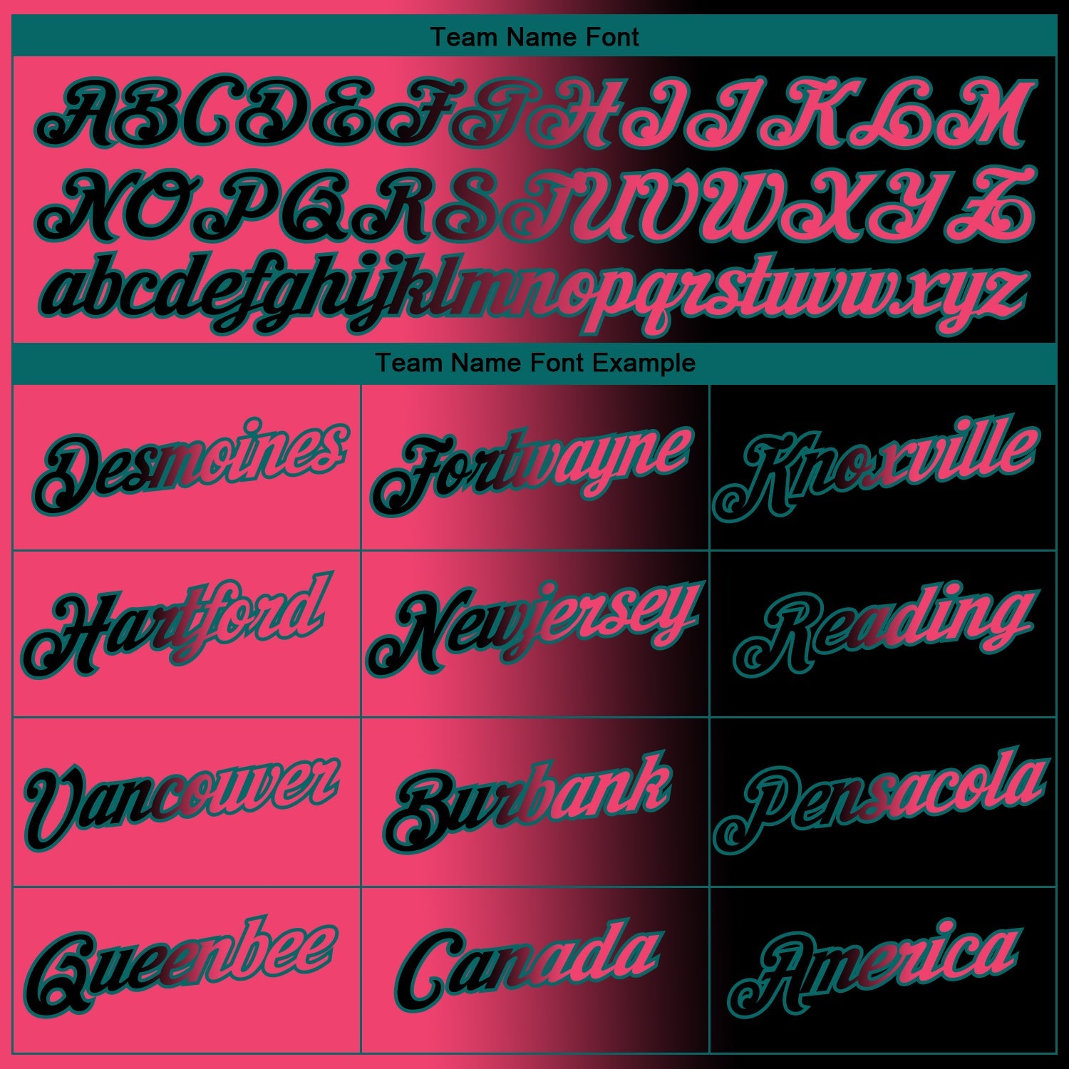 Custom Black Neon Pink-Teal Gradient Fashion Performance T-Shirt