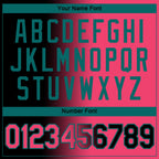 Custom Black Neon Pink-Teal Gradient Fashion Performance T-Shirt