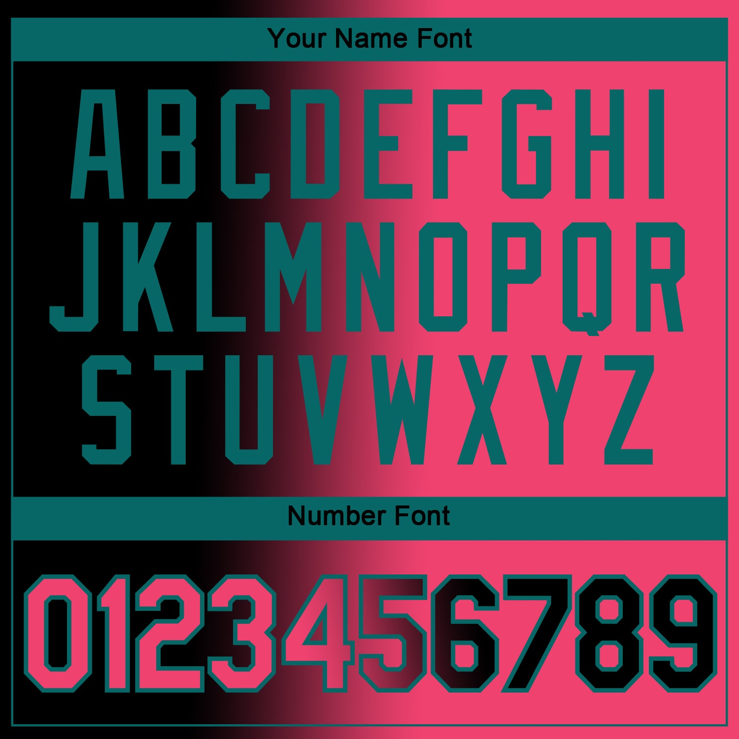 Custom Black Neon Pink-Teal Gradient Fashion Performance T-Shirt