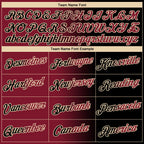 Custom Black Crimson-City Cream Gradient Fashion Performance T-Shirt