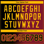 Custom Black Crimson-Gold Gradient Fashion Performance T-Shirt