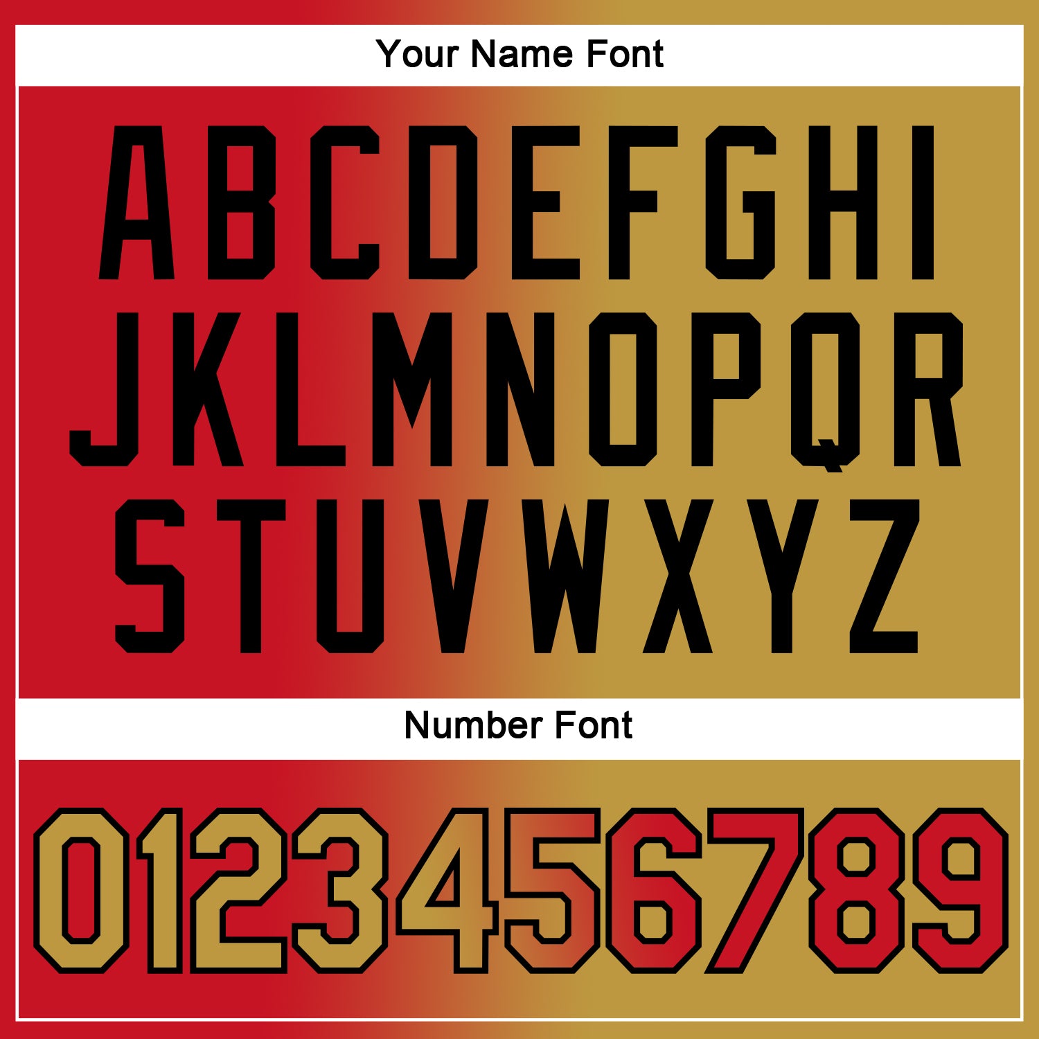 Custom Red Old Gold-Black Gradient Fashion Performance T-Shirt