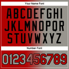 Custom Red Gray-Black Gradient Fashion Performance T-Shirt