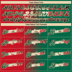 Custom Red Vintage Mexican Flag Kelly Green-City Cream Gradient Fashion Performance T-Shirt