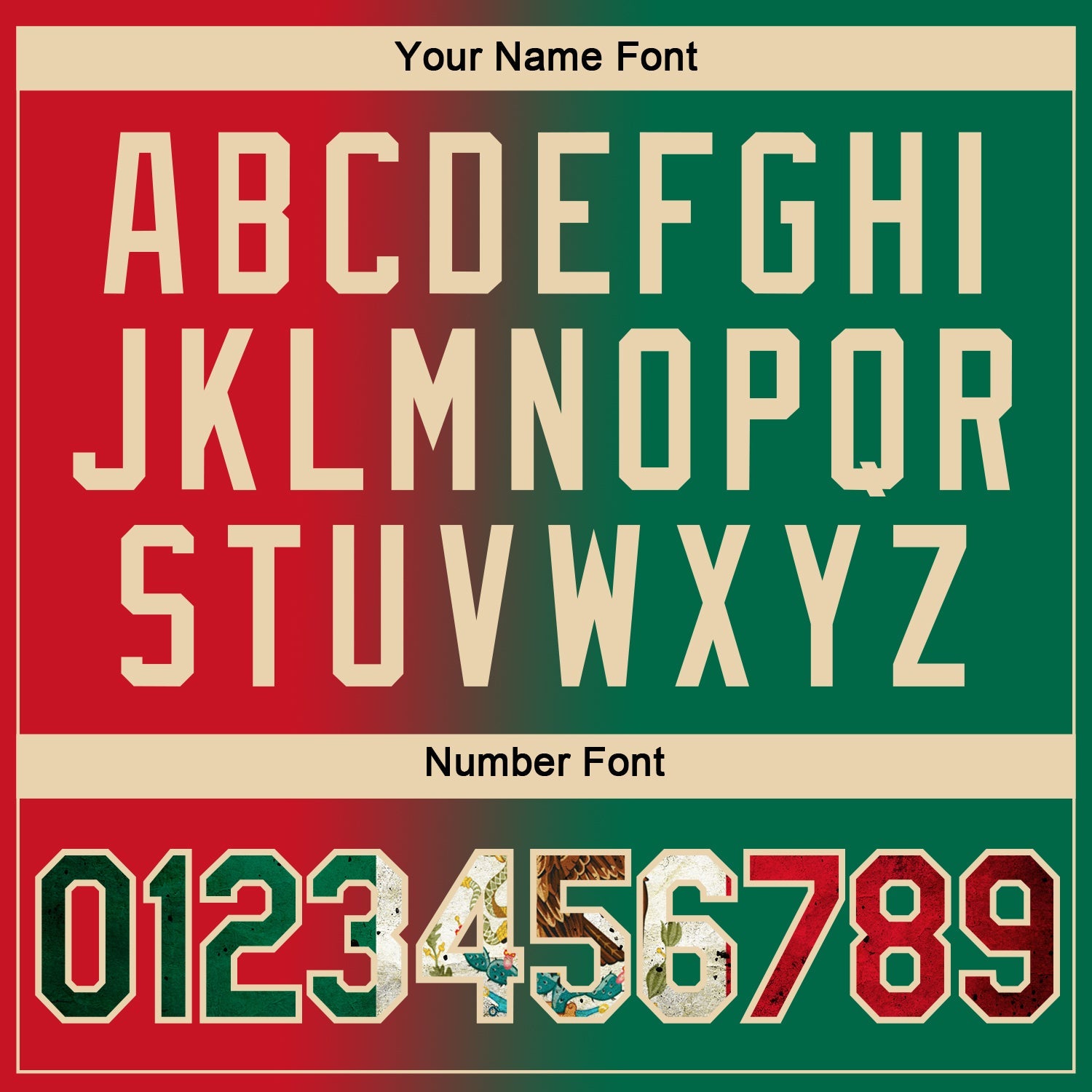 Custom Red Vintage Mexican Flag Kelly Green-City Cream Gradient Fashion Performance T-Shirt