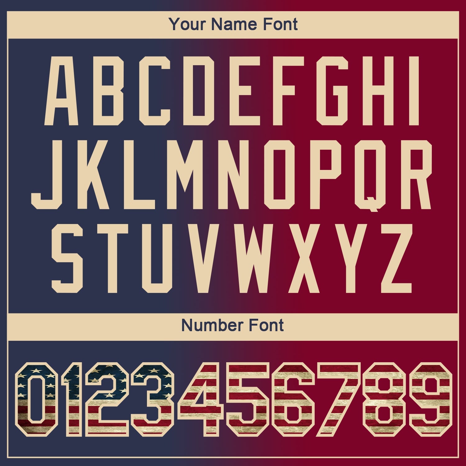 Custom Navy Vintage USA Flag Maroon-City Cream Gradient Fashion Performance T-Shirt