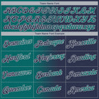 Custom Navy Teal-Gray Gradient Fashion Performance T-Shirt