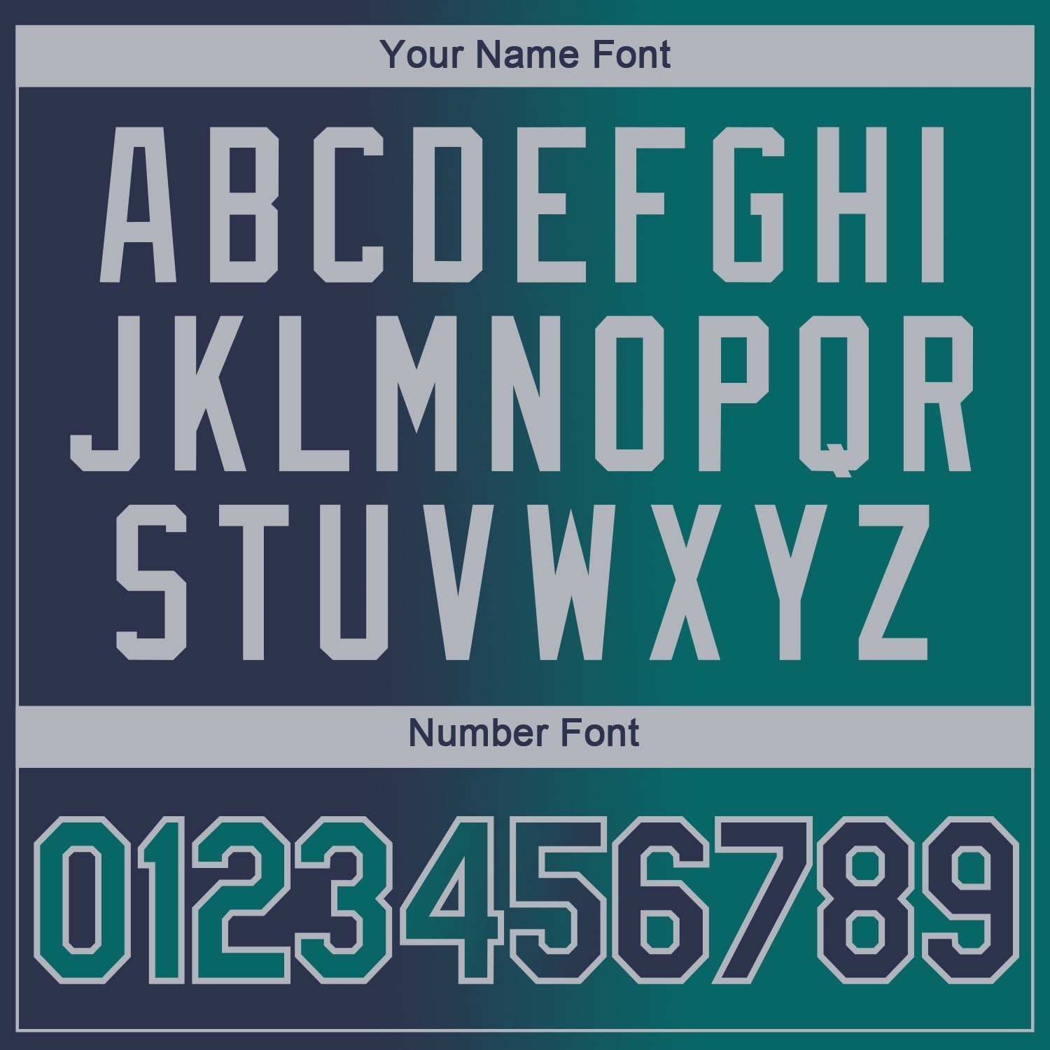 Custom Navy Teal-Gray Gradient Fashion Performance T-Shirt