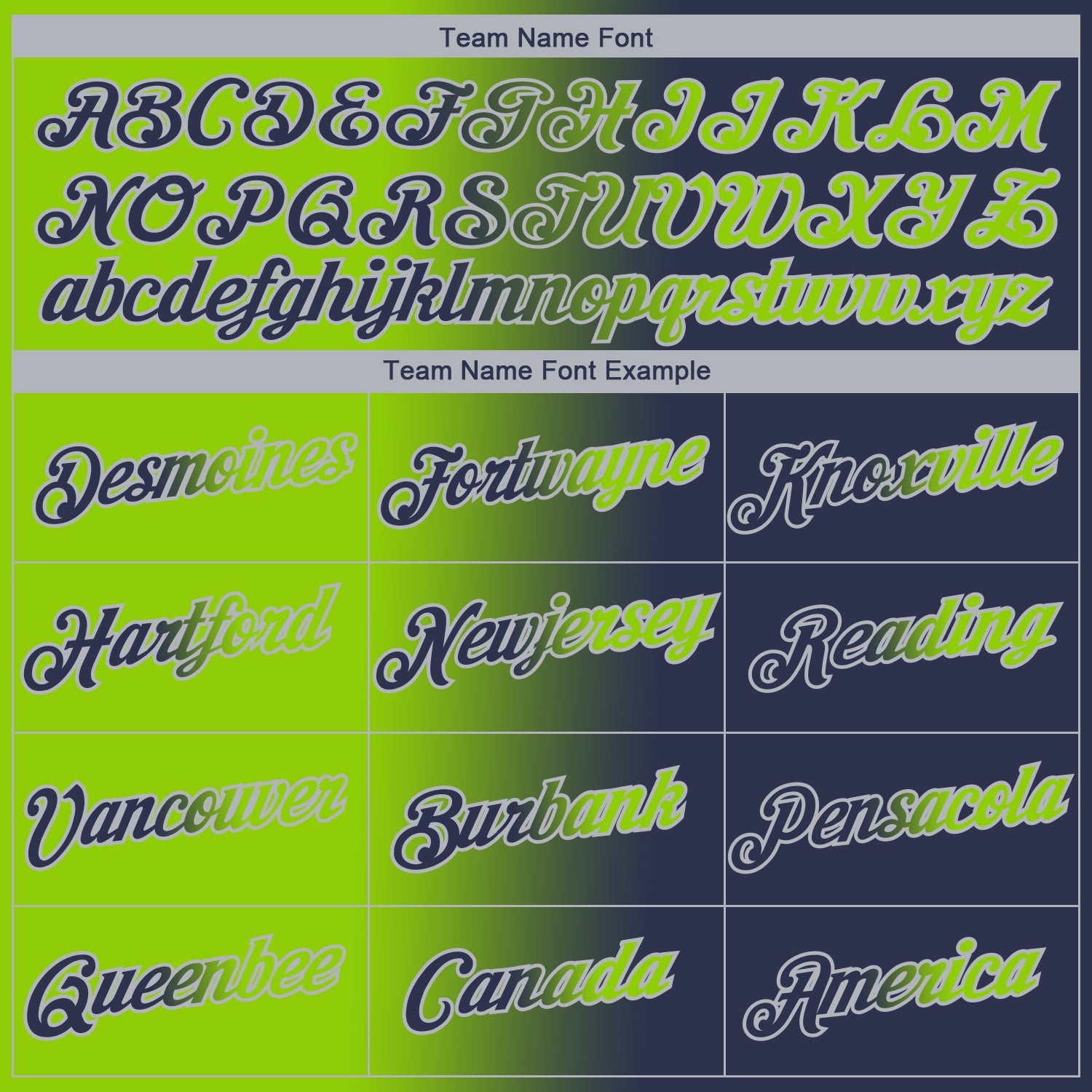 Custom Navy Neon Green-Gray Gradient Fashion Performance T-Shirt