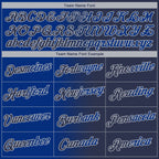 Custom Navy Royal-Gray Gradient Fashion Performance T-Shirt