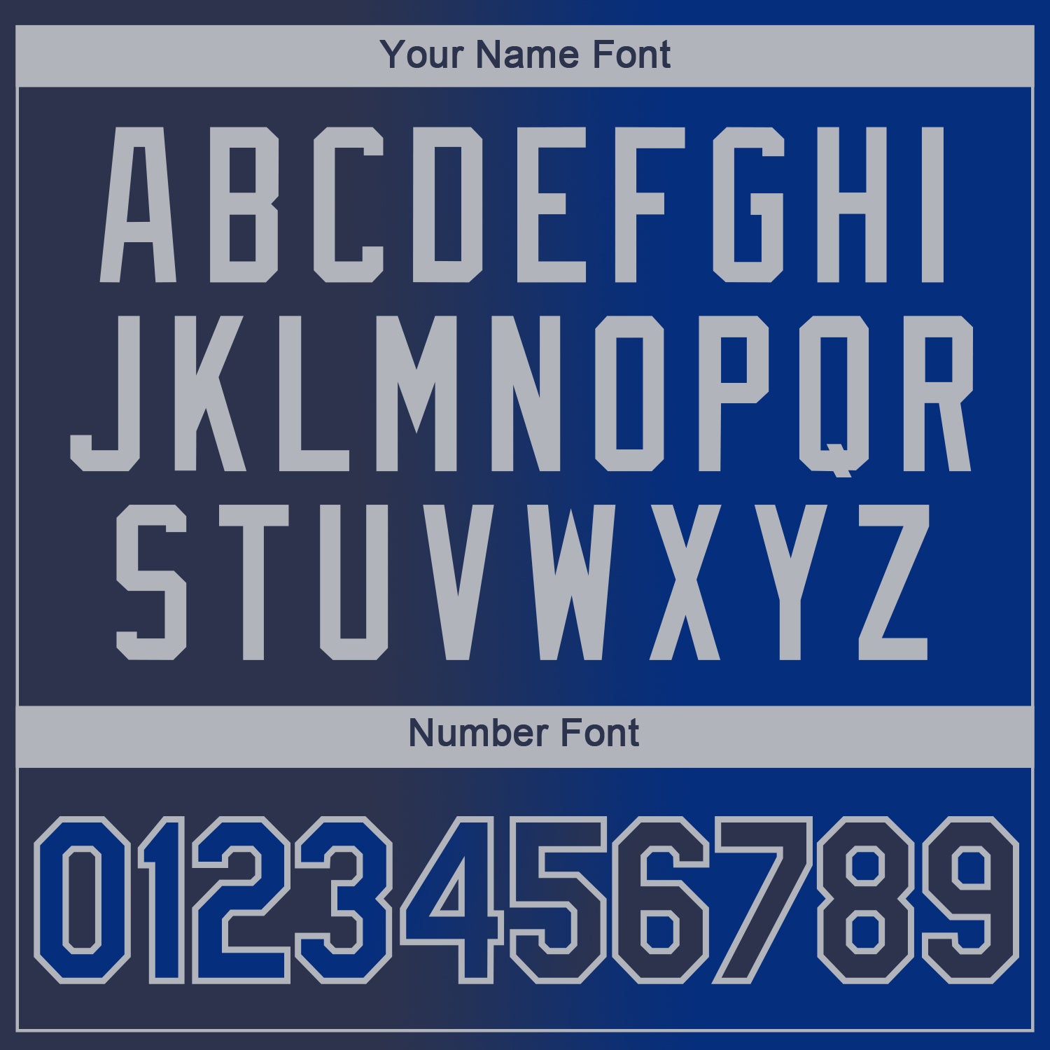 Custom Navy Royal-Gray Gradient Fashion Performance T-Shirt