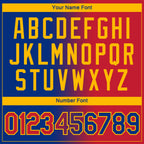 Custom Royal Red-Gold Gradient Fashion Performance T-Shirt