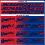 Custom Royal Red-Black Gradient Fashion Performance T-Shirt