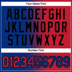 Custom Royal Red-Black Gradient Fashion Performance T-Shirt