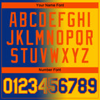 Custom Royal Yellow-Orange Gradient Fashion Performance T-Shirt