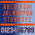 Custom Royal Light Blue-Orange Gradient Fashion Performance T-Shirt