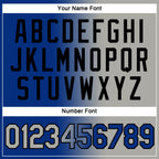 Custom Royal Gray-Black Gradient Fashion Performance T-Shirt