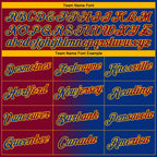 Custom Royal Maroon-Gold Gradient Fashion Performance T-Shirt