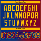 Custom Royal Maroon-Gold Gradient Fashion Performance T-Shirt