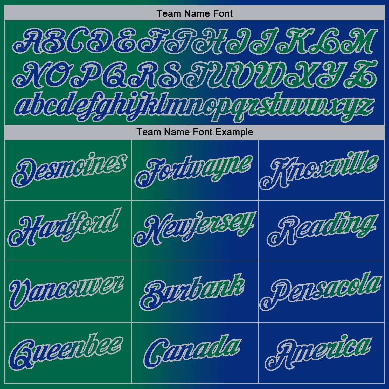 Custom Royal Kelly Green-Gray Gradient Fashion Performance T-Shirt